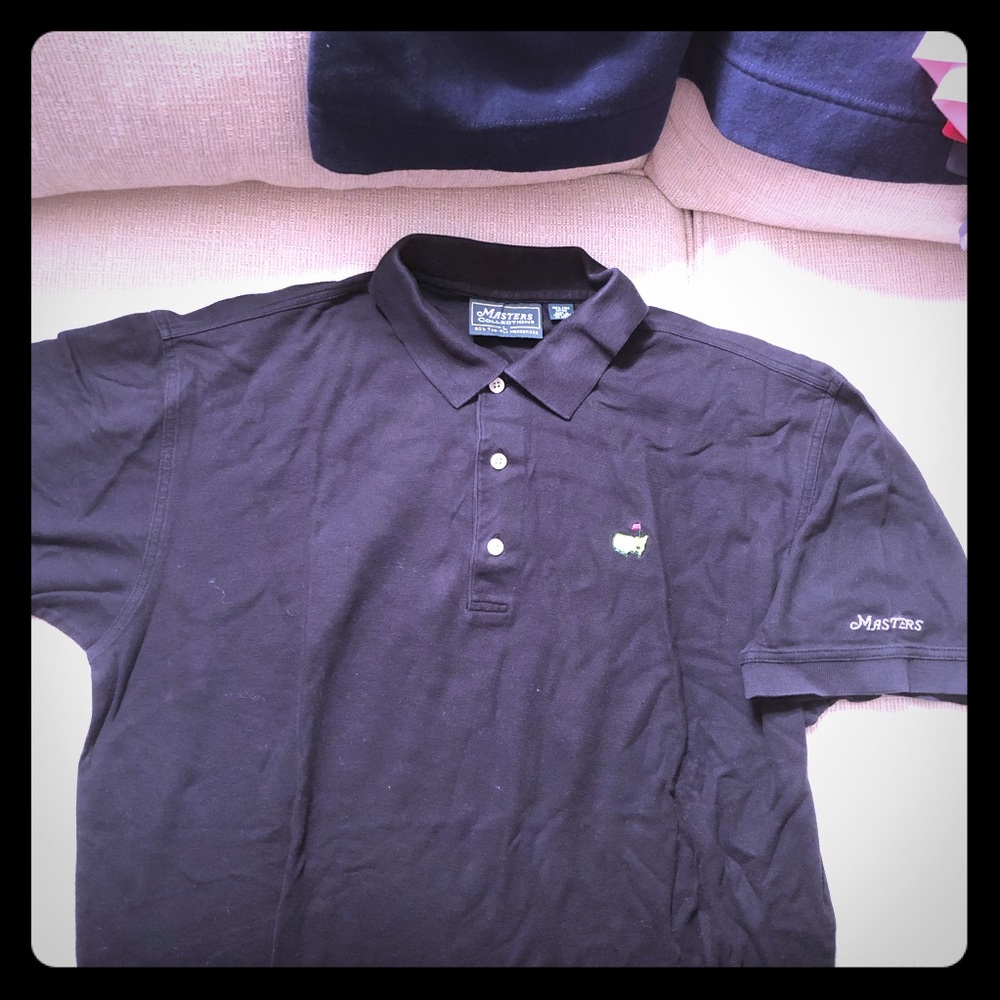 Masters Collection Black cotton polo